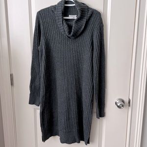 Funnel Neck light weight sweater dress
